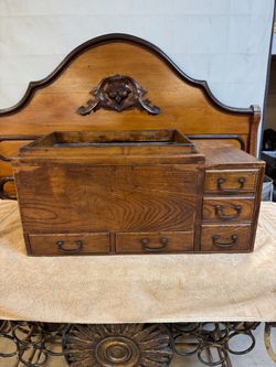 Antique Japanese Wooden Tansu Chest with Drawers