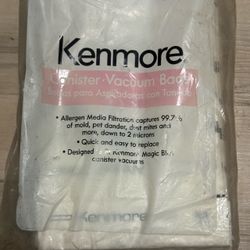 Open Box 5 Kenmore Canister Vacuum Bags Type M Sears Magic Blue Vac