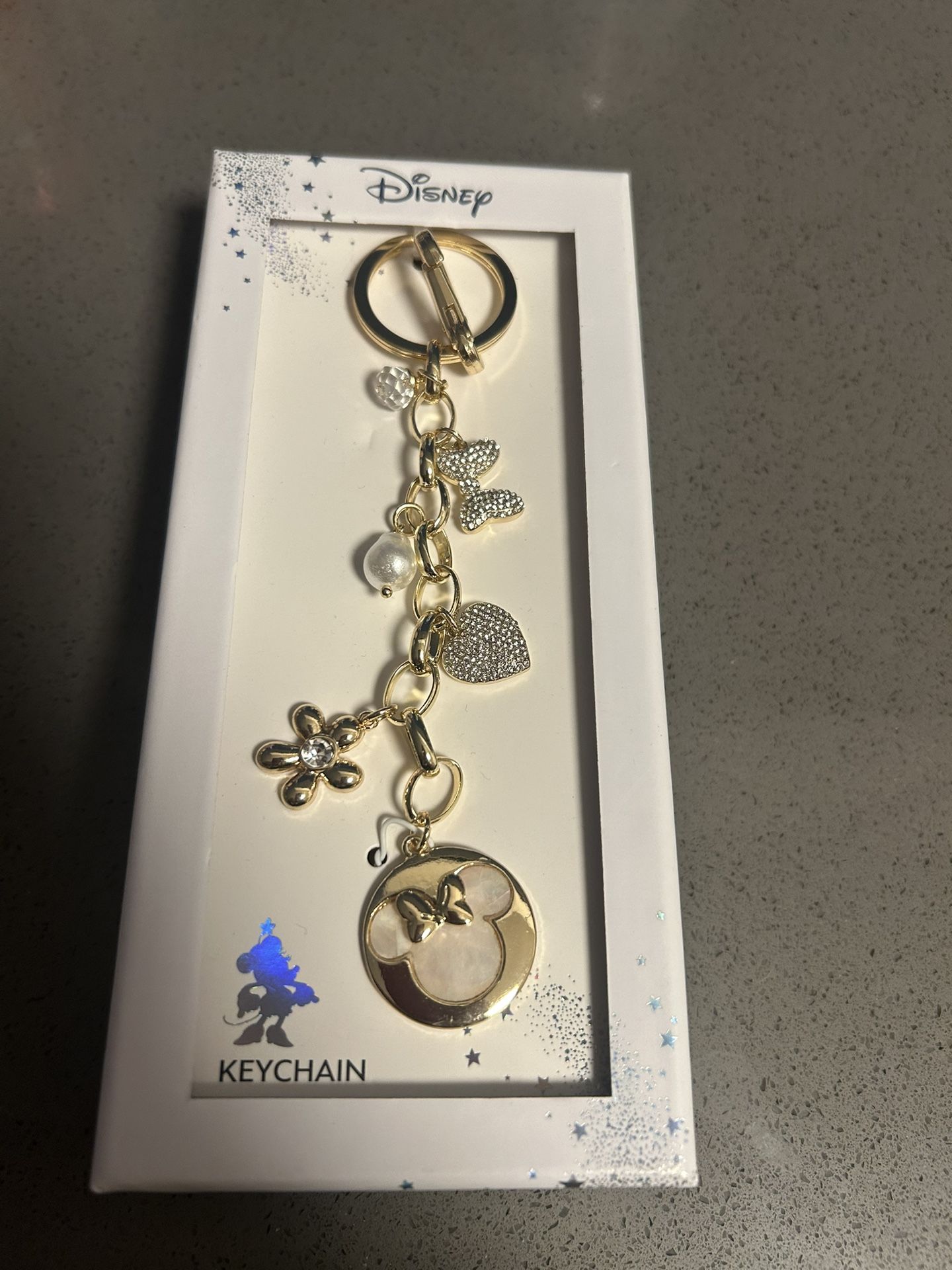 New Gold Key/Bag Minnie Mouse Chain/charm
