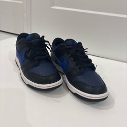 Black and Blue Nike Dunk Low | 6.5Y