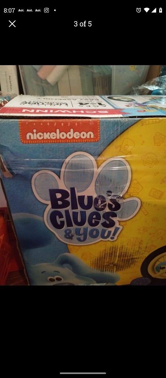 Blue's Clues Bicycle Comes With Accessories Ages 1-4