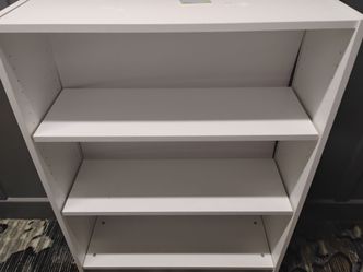 White Bookcase with Adjustable Shelves
