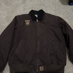 Vintage Carhartt Size Large Santa Fe Jacket In Brown