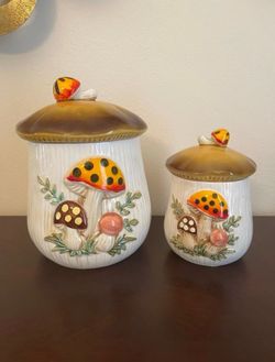 Sears 1980s Merry Mushroom Canisters
