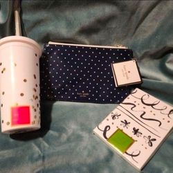♠️ Brand New Kate Spade ♠️ 3 Peice Gift Set- Girl's Back To School Set / Tumbler, 2 Set Notepad & Pencil Case / Wallet Pouch For The Purse - Coupons