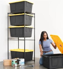 SafeRacks Storage Bin Rack, 5 Tote Capacity, NSF Certified