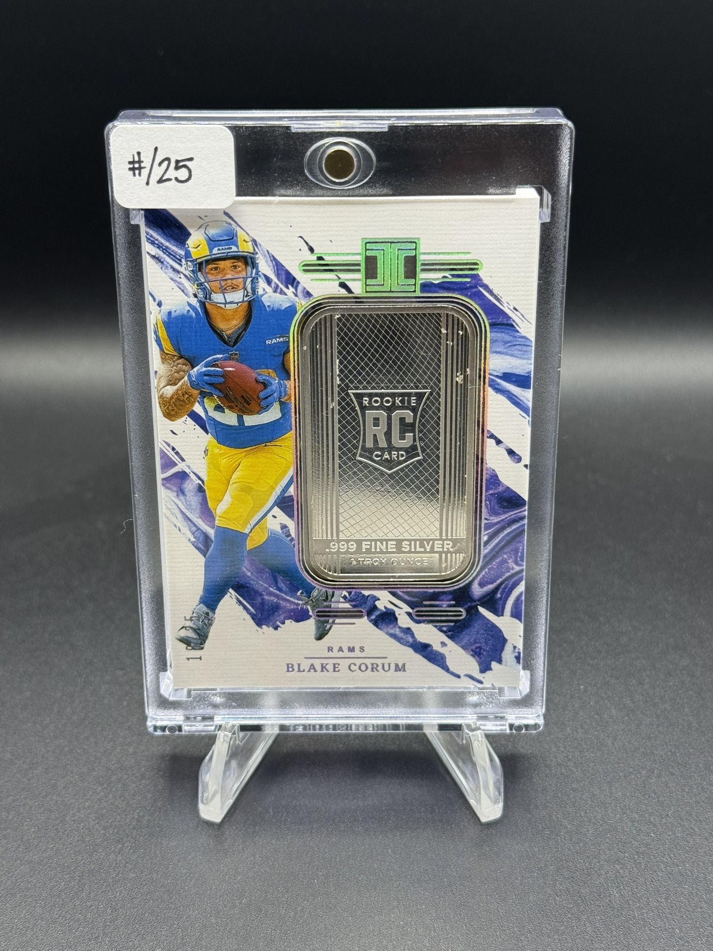 2024 Impeccable 1 Troy Ounce .999 Fine Silver Bar #SRA-BCM Blake Corum RC #/25