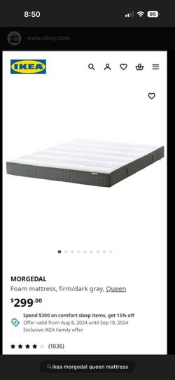 Lightly used IKEA medium firm mattress