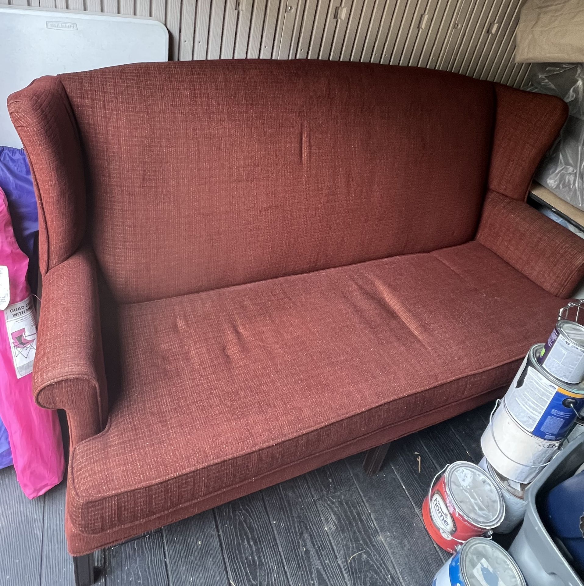 Vintage High-Back Sofa
