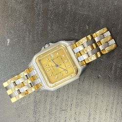 Cartier Leopard 🐆 Panther 3 Tone 18k/SS Rare Discontinued Gold Buy Sale Trade Rolex Diamonds