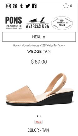 Avarcas PONS wedged -TAN