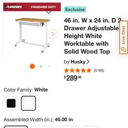 New husky work bench with drawers