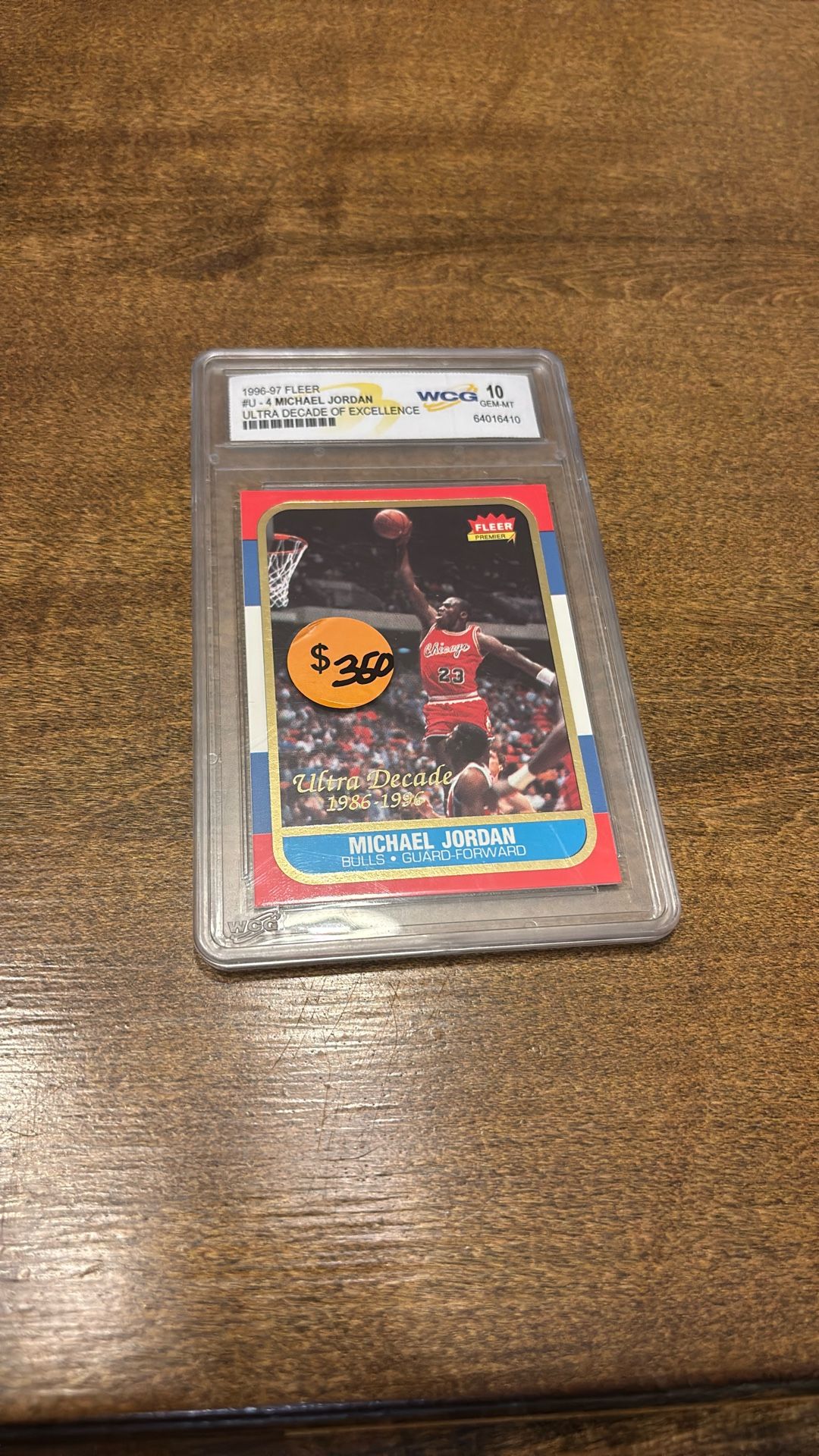 Chicago Bulls Michael Jordan Mint 10 Ultra Decade Of Excellence 1996-97 Fleer #U-4