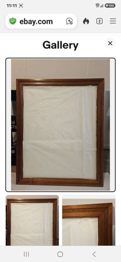 Wood mirror vintage antique