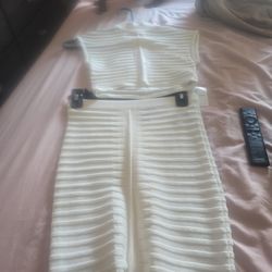 While 2 Piece Skirt Set