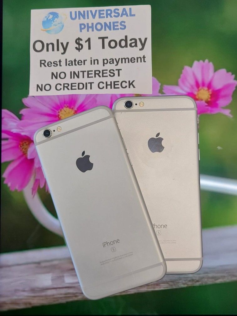 Apple IPhone 6S + 16gb Unlocked Like New Condition No Defects.
$1 Down NO CREDIT CHECK FINANCING