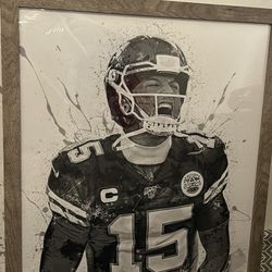  framed artwork features Kansas City Chiefs quarterback Patrick Mahomes II