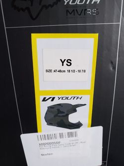 Youth Small V1 Fox Helmet