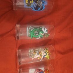Justice League set of 4 collectible glasses 