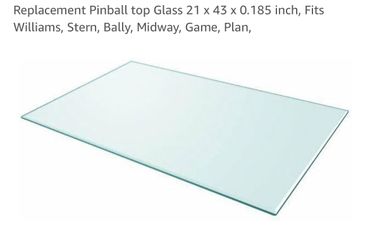 Pinball replacement glass
