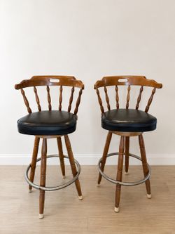 2 Mid Century Counter Chairs