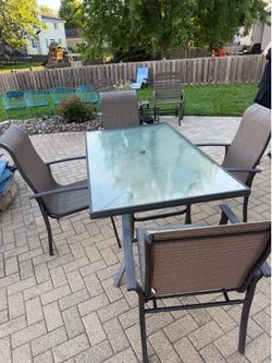 Patio table and 4 chairs