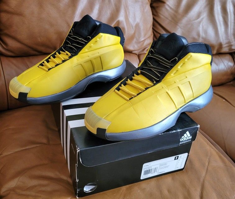 New Kobe Bryant Adidas Crazy 1 Sunshine Yellow Size 11