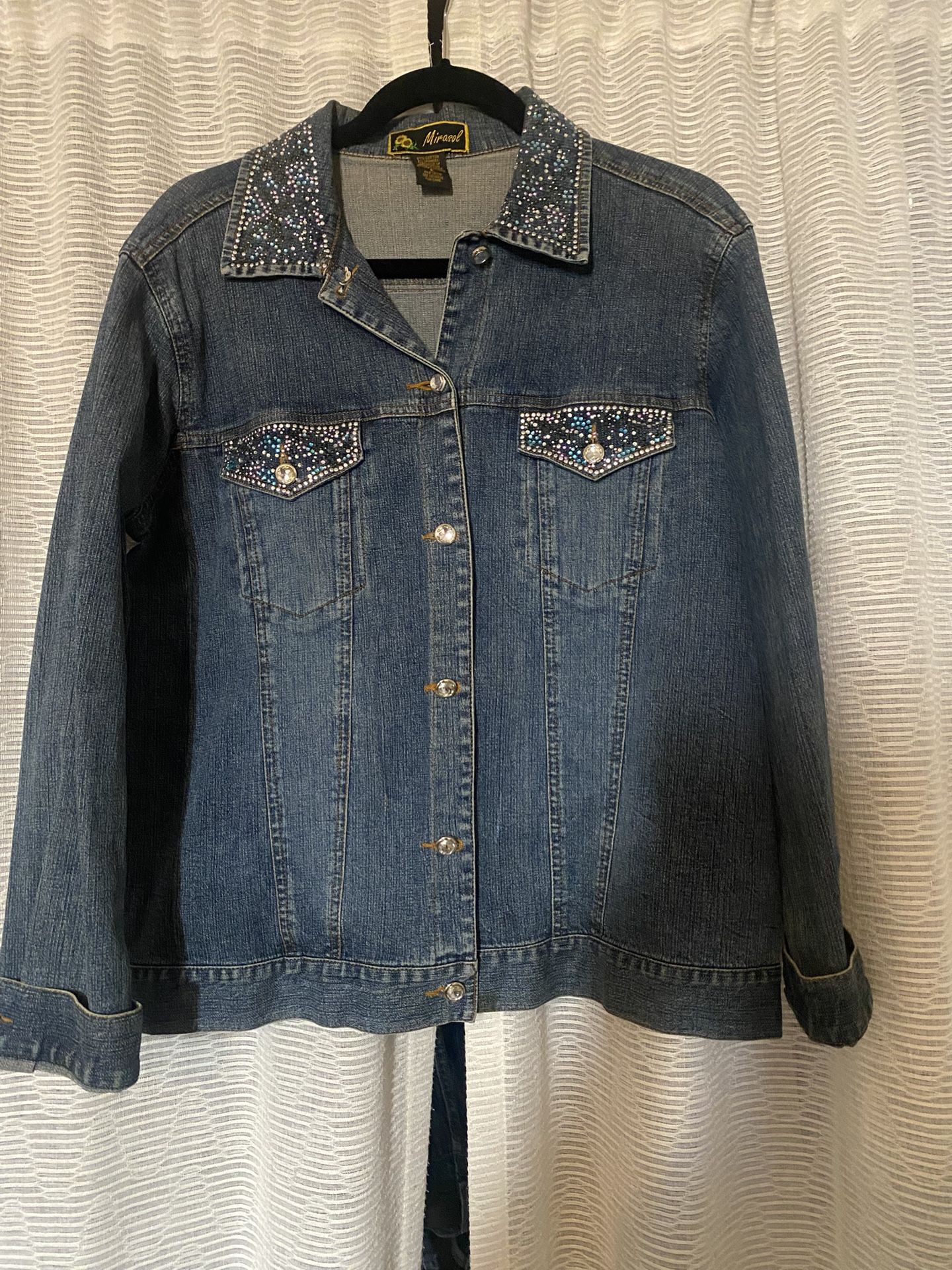 Jean Rhinestones Jacket