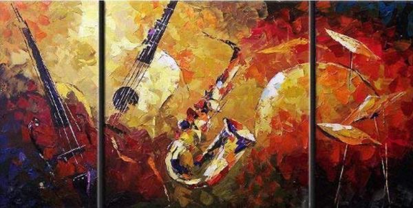 Modern Canvas Art Jazz Wall Decor Abstract Oil Painting Modern Canvas Art Jazz Wall Decor Abstract Oil Painting Home Household In Lake Worth Fl Offerup