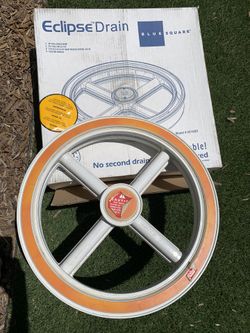 Blue Square Eclipse Pool Drain - White