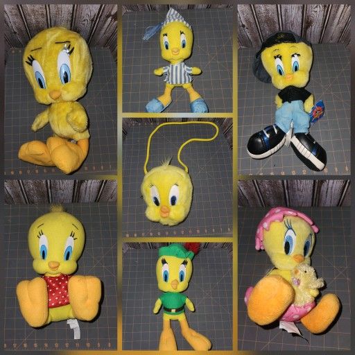 Tweety Bird Stuffed Animals (7 Of Them)
