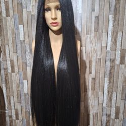 Human Hair Blend Lace Front Wig 