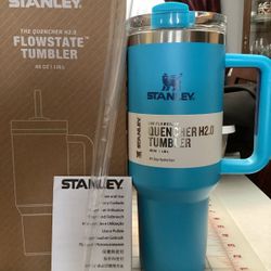 STANLEY 40oz Quencher H2O TUMBLER Blue Pool