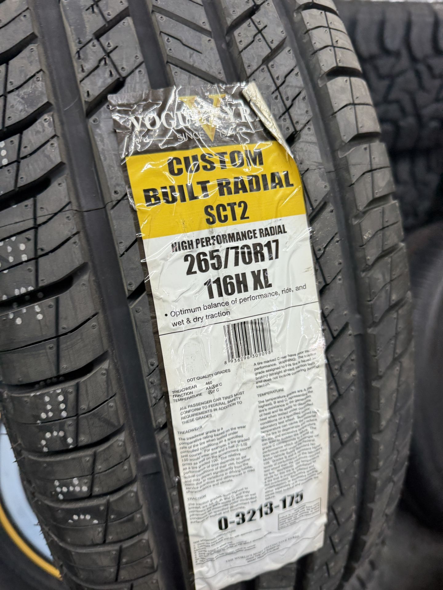 265/70/17 Vogue Tires