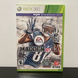 Madden NFL 13 Xbox 360 CIB Video Game Football Microsoft