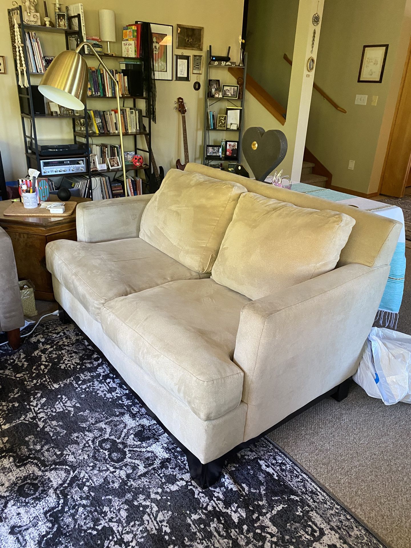 Beige Loveseat