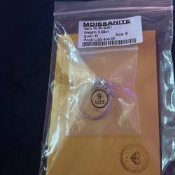 Moissinite S925 Ss 9 3 Diamond Ring