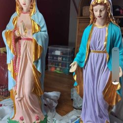 Hand Painted 29 Inch Plaster Garden Statue 150.00 Each 