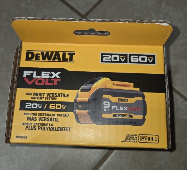 DEWALT DCB609 9AH FLEXVOLT BATTERY NEW