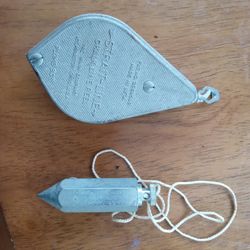 Vintage Irwin Straight Line Chalk Reel And Plumb Bob