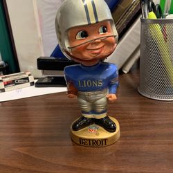 Vintage Detroit Lion’s Bobble Head Figurine 