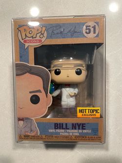 Bill Nye Science Guy Funko Pop *MINT* Hot Topic Exclusive Icons 51 protector Earth Day Television