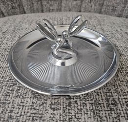 Vintage 1950s Hamilton Chrome Pelican Ashtray - MCM USA