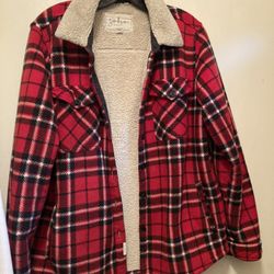 SOHO Threads Women Sherpa Shirt Jacket Size M 
