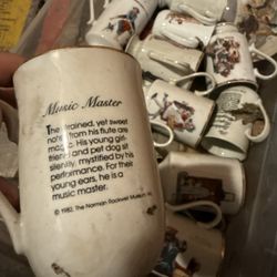14 Ct Gold Trim Antique Cups And Plates