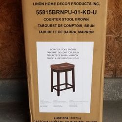 Linon Home Decor Counter Stool Brown 
