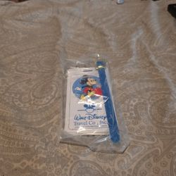 vintage Walt Disney Travel Co. Inc. luggage tag featuring Mickey Mouse