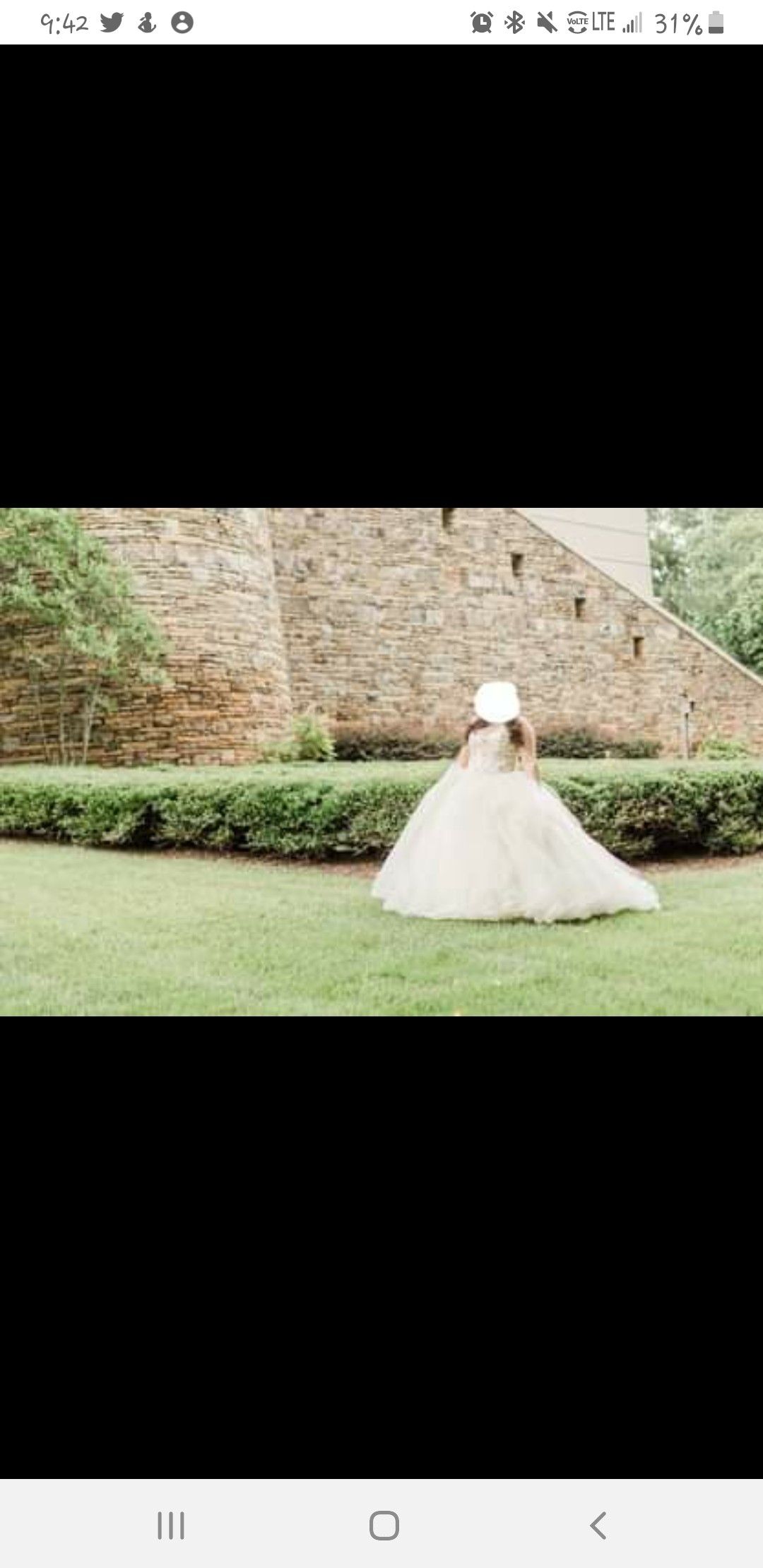 Beautiful wedding or quinceanera dress. Used once.