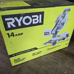Ryobi 14 Amp Corded 10 in. Compound Miter Saw with LED Cutline Indicator