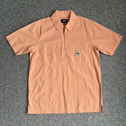 Stussy Half Zip Seersucker Shirt